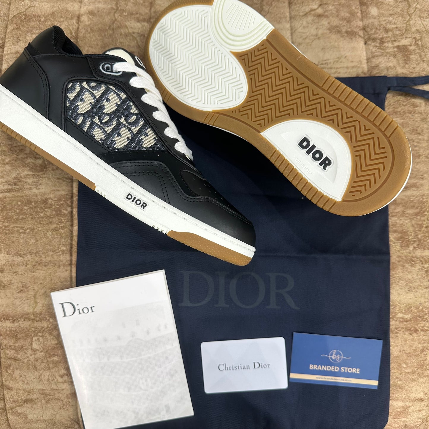 Dior - B27 Uptown Low-Top Sneaker - Beige & Black