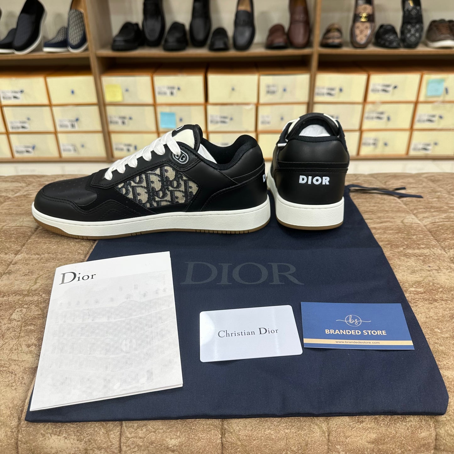 Dior - B27 Uptown Low-Top Sneaker - Beige & Black