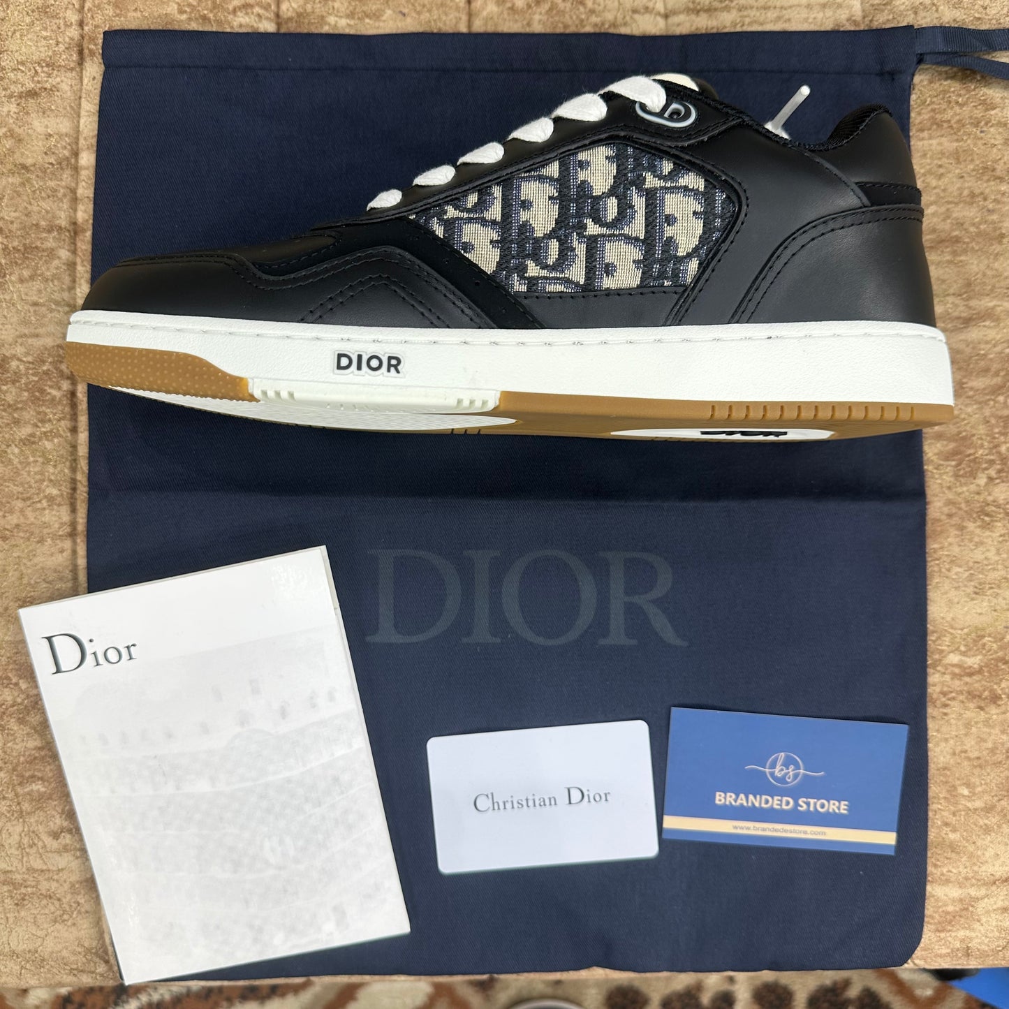 Dior - B27 Uptown Low-Top Sneaker - Beige & Black