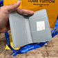 LV White Logo Pocket Organizer Wallet