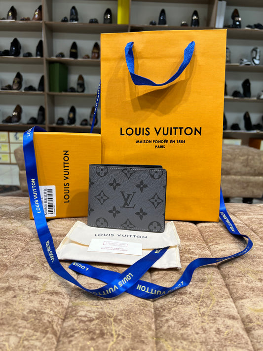 LV Grey Printed Logo Wallet