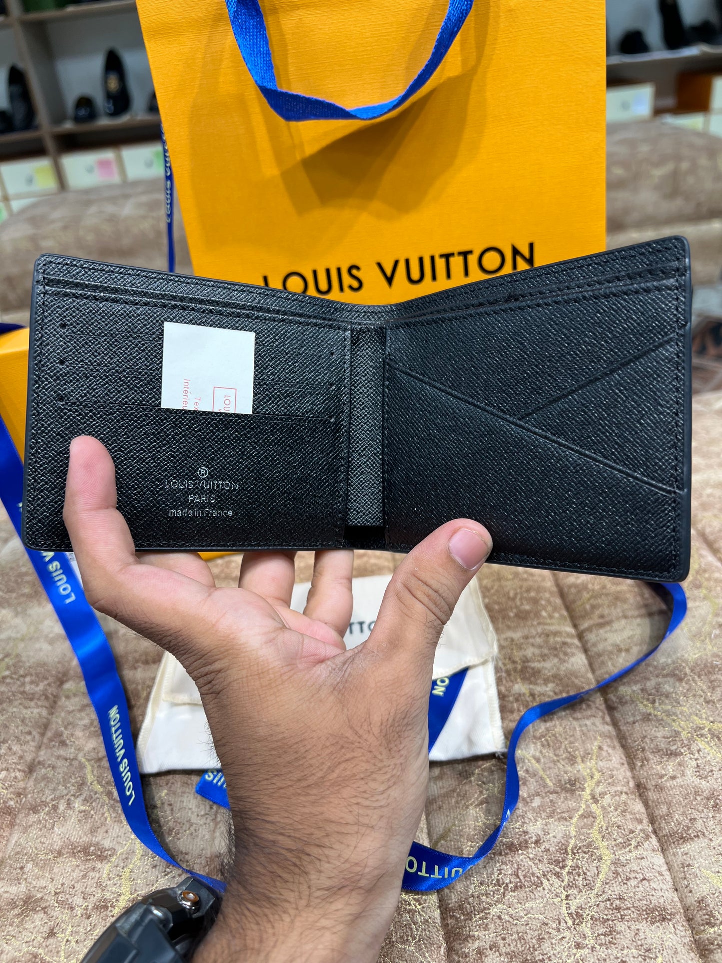 LV Grey Printed Logo Wallet