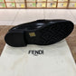 . Fendi Black Logo Embossed Major Loafers