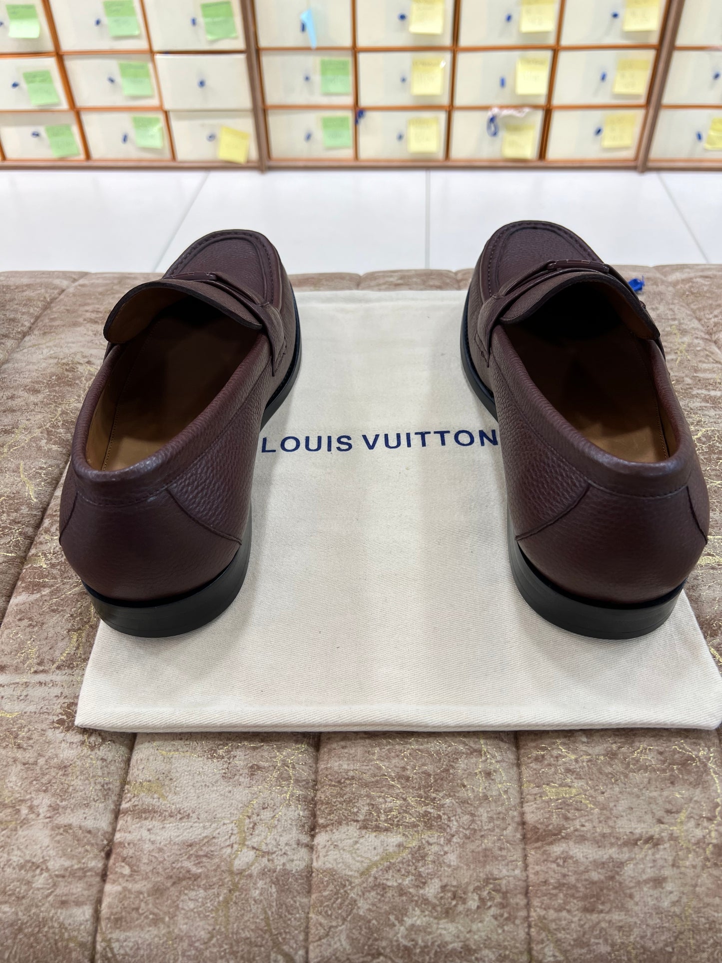 . Louis.Vuitton Brown Texture Major Loafers