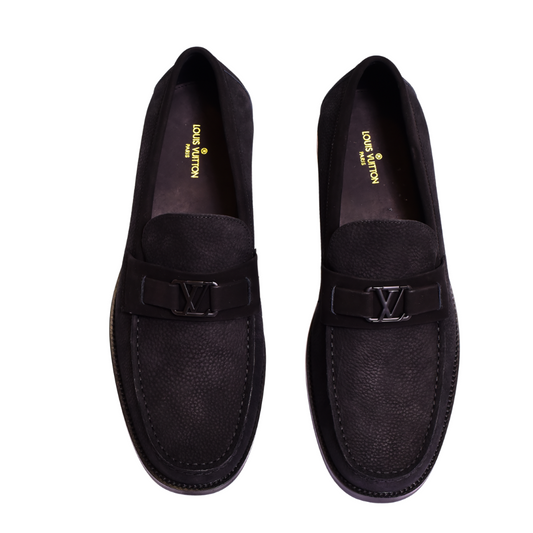 Louis.Vuitton Velvet Black Major Loafers