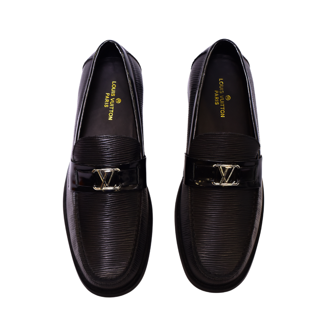 Louis.Vuitton Black Line Texture Major Loafers