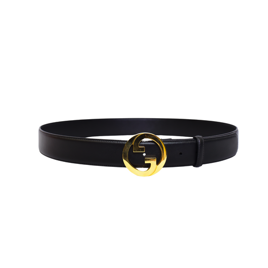 Gucci Golden Logo Black Belt