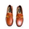 Gucci Brown Big Buckle Major Loafers