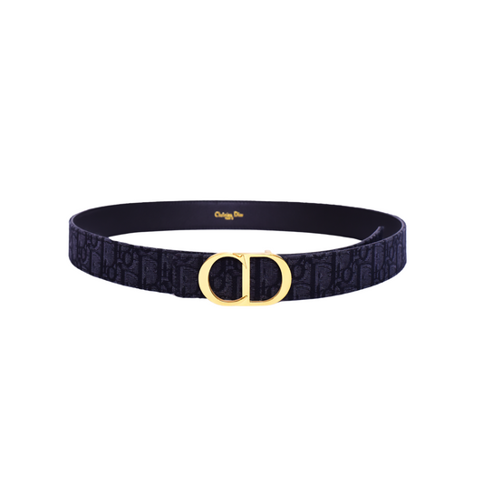 Dior CD Logo Black Cloth Belt