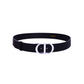 Dior Silver CD Logo Black Belt