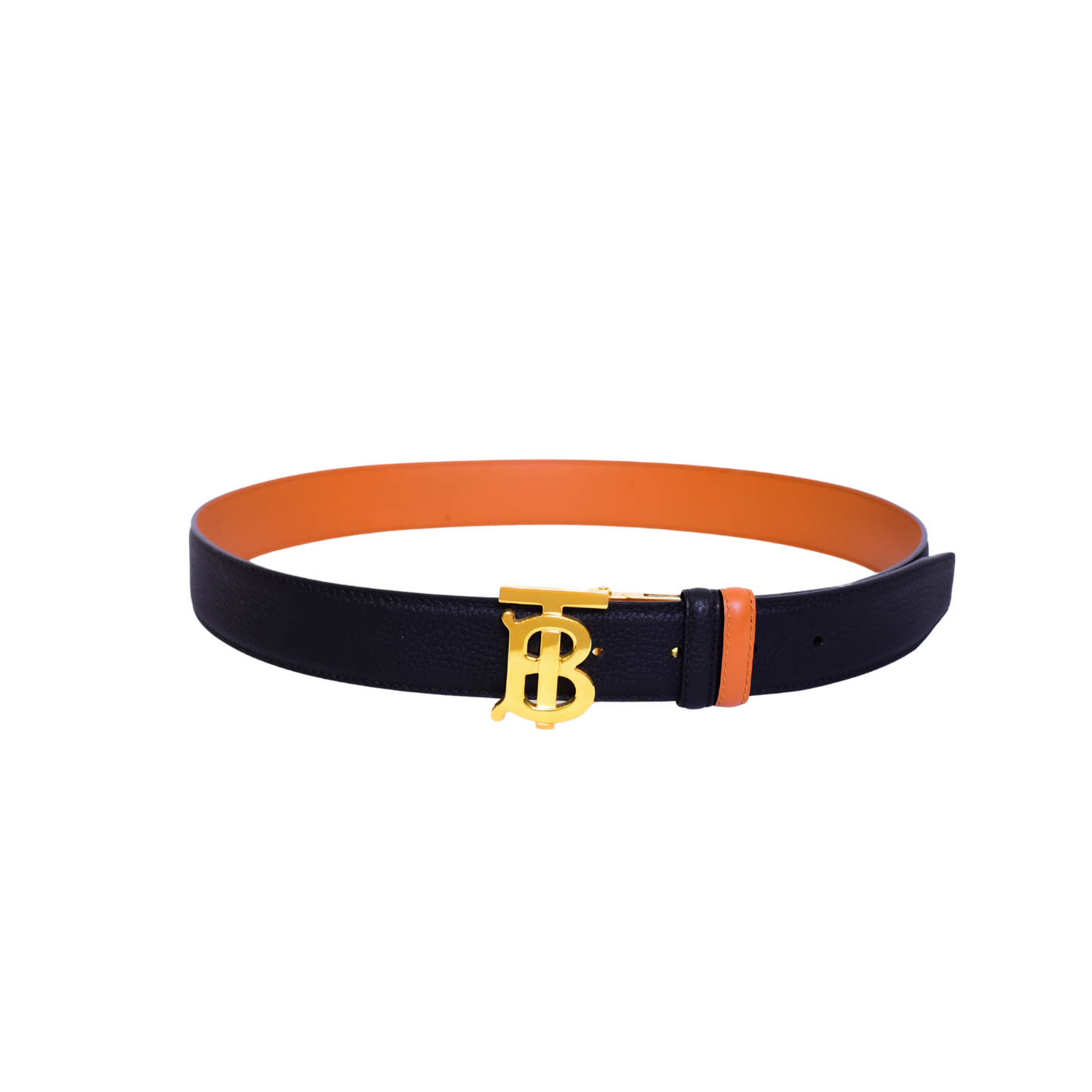 Burberry TB Logo Black Orange Belt