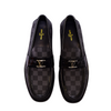 .Louis.Vuitton Grey Check Major Loafers